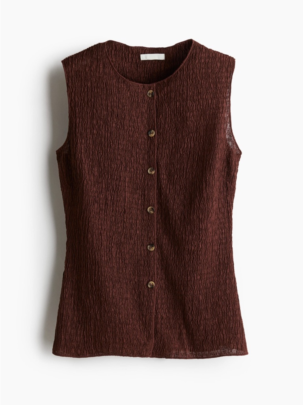 H&M Brown Textured Co-Ord Set Wide Leg Pants Sleeveless Top XXS - Picture 16 of 16